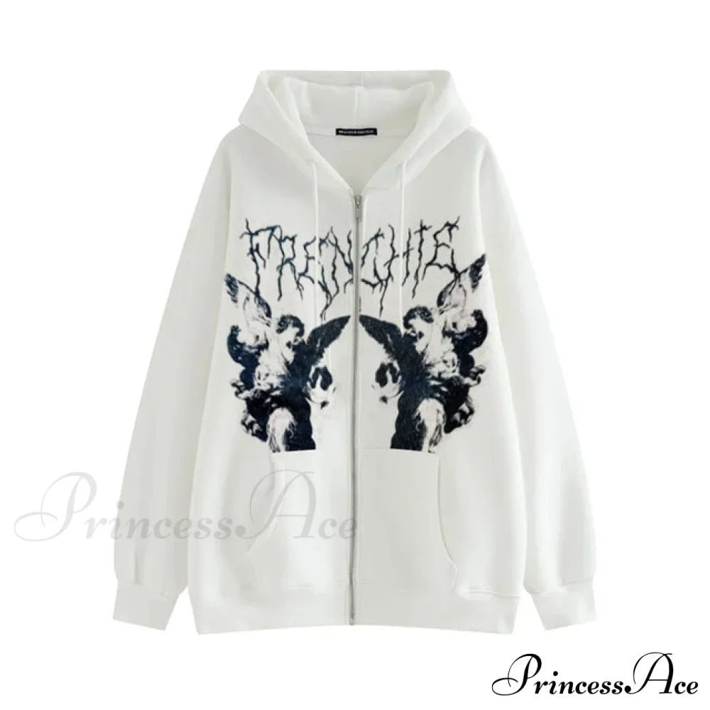 Cool Monochrome Dark Goth Hoodie
