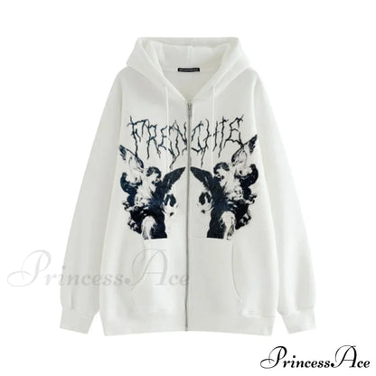 Cool Monochrome Dark Goth Hoodie