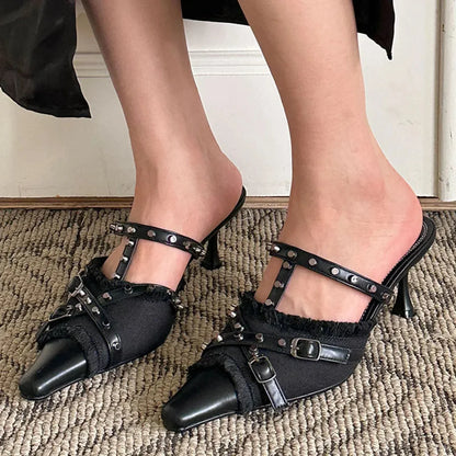 Graceful Pointed Slingback Gothic Tall Heel