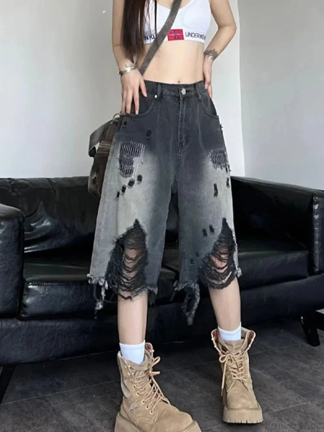 Gradient Pit Denim Short
