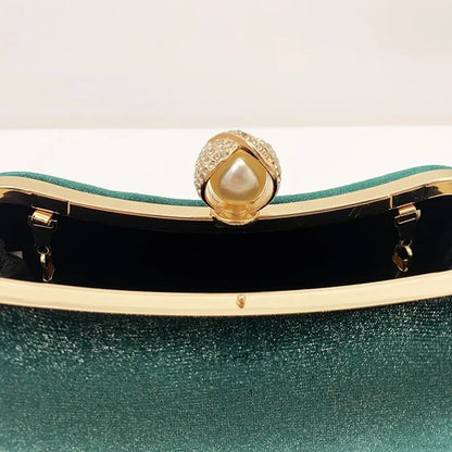 Green Vintage Wedding Evening Clutch Bag