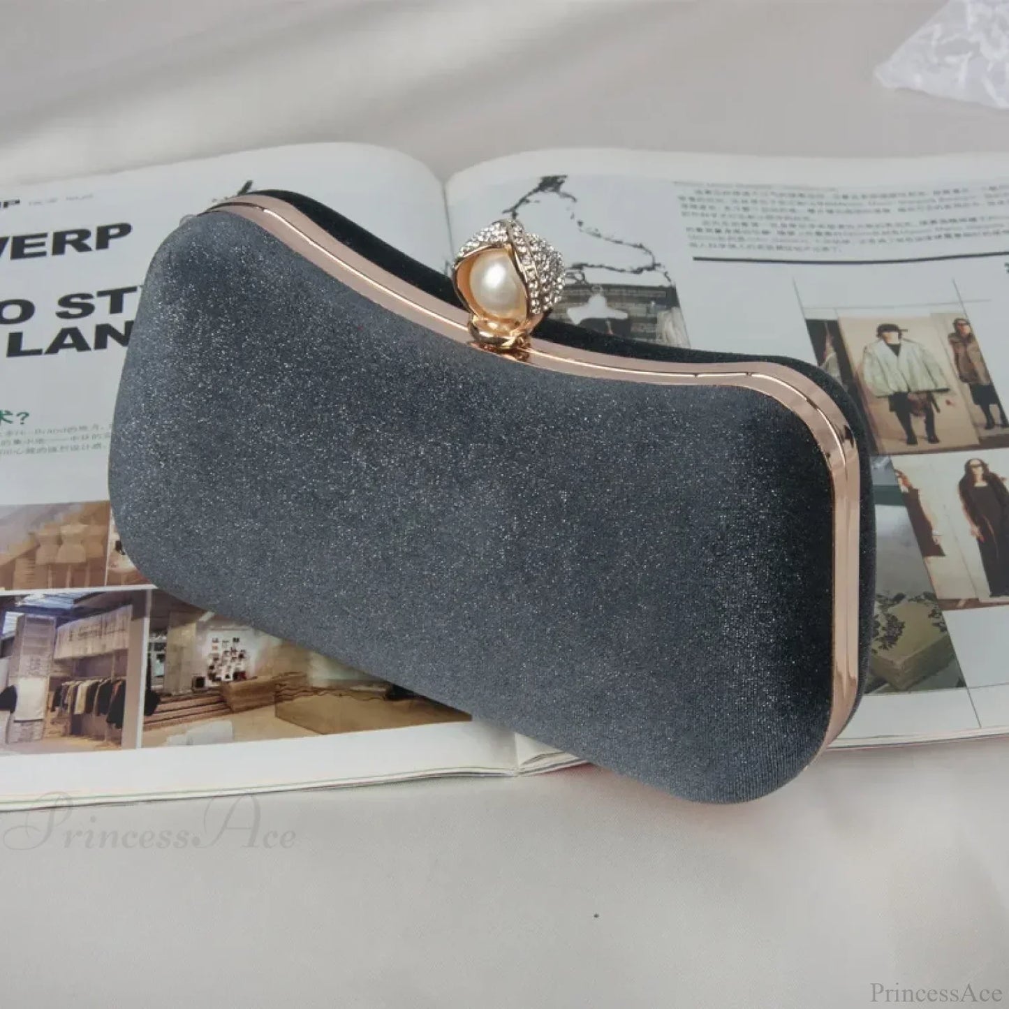 Green Vintage Wedding Evening Clutch Bag