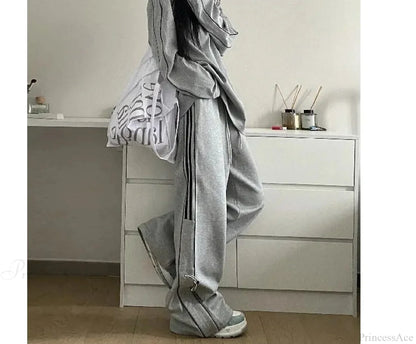 Grunge Striped Sweatpants Harajuku Pants