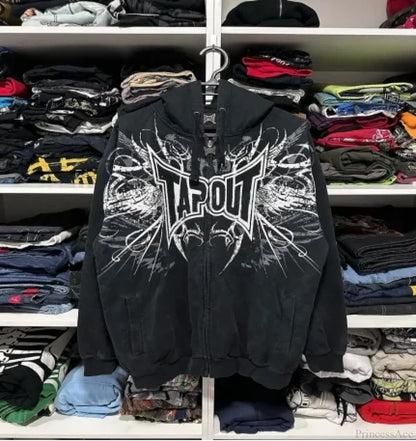Grunge Zip Up Sweatshirt