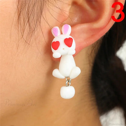 Halloween Dark Spider Amulet Stud Earring