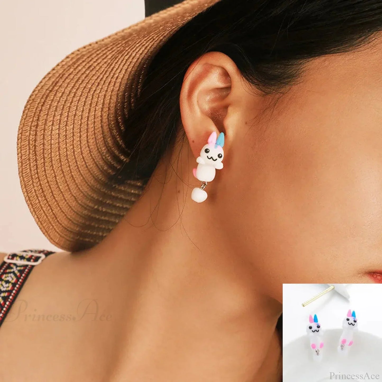 Handcrafted 3D Animated Polymer Clay Earring