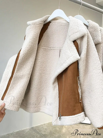 Harajuku Faux Leather Fur Patchwork Coat
