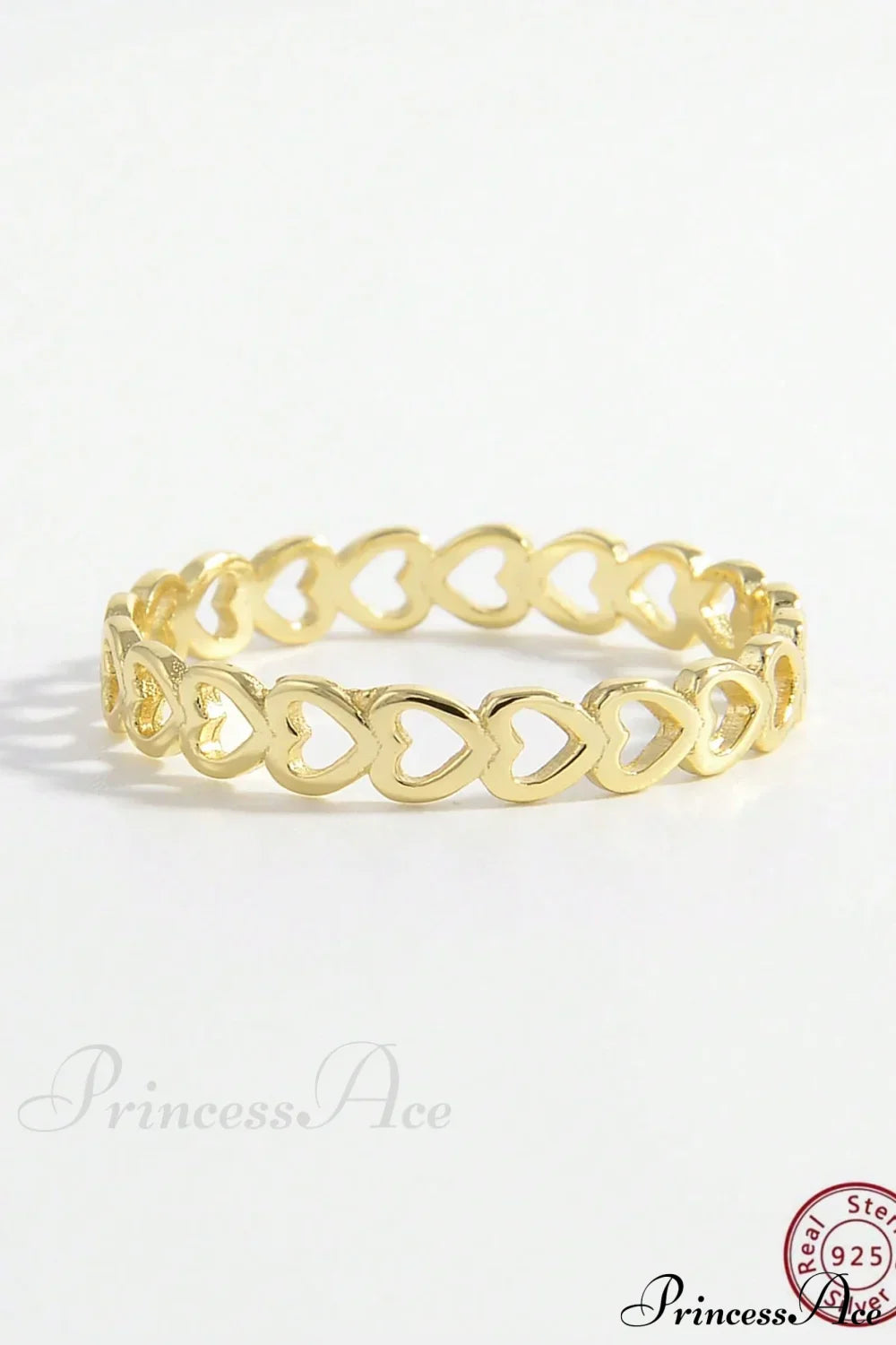 Heart Design Silver Wedding Band Ring