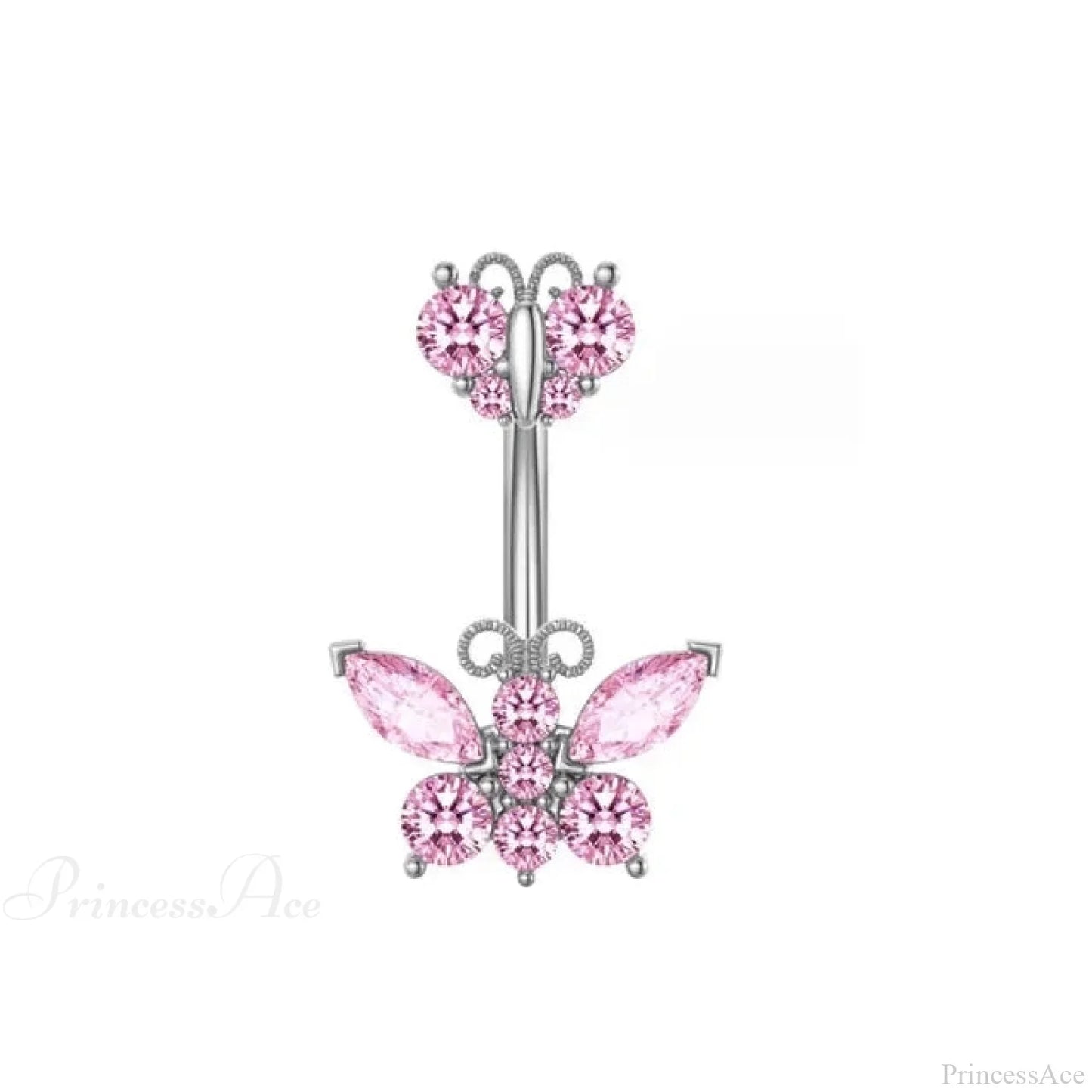 Heavenly Feathers Rose Dark Belly Ring