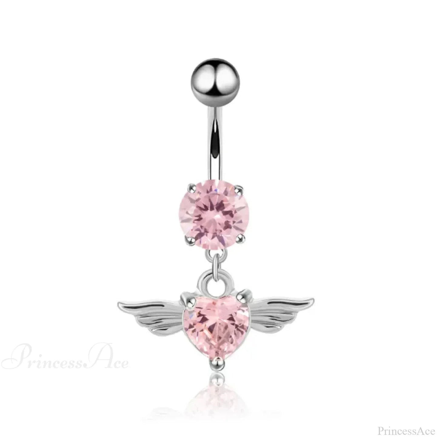 Heavenly Feathers Rose Dark Belly Ring