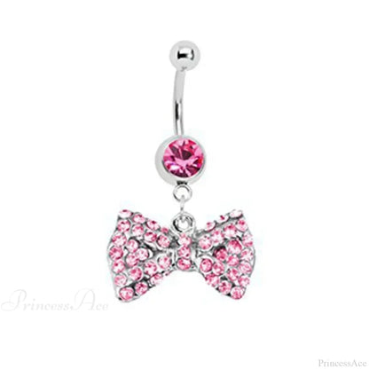 Heavenly Feathers Rose Dark Belly Ring