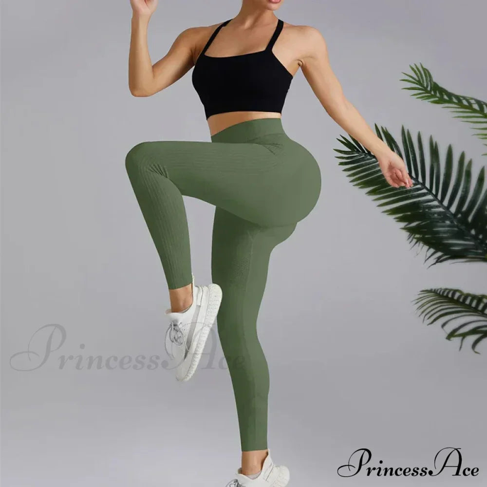 High Elastic Knitting Gym Workout Legging