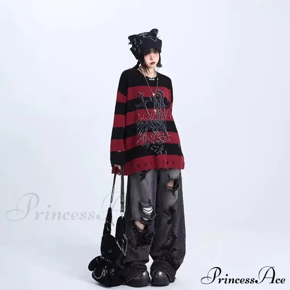 High-end Floor Length Trendy Brand Fashion Jean