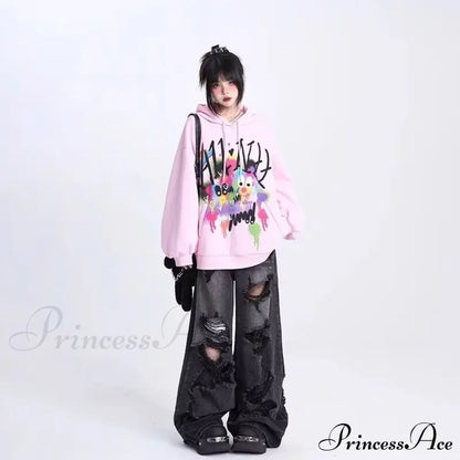 High-end Floor Length Trendy Brand Fashion Jean
