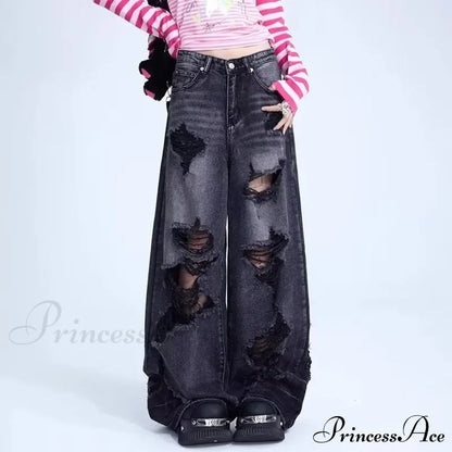 High-end Floor Length Trendy Brand Fashion Jean