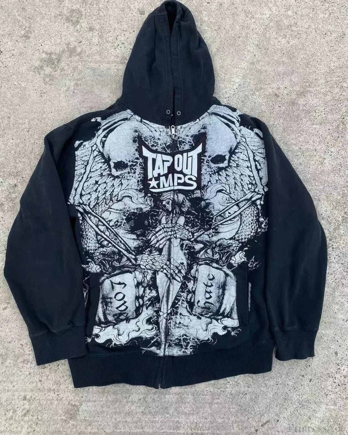 High-Quality Gothic Skull Print Hoodie