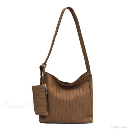High-Quality Nylon Pleated Zipper Crossbody