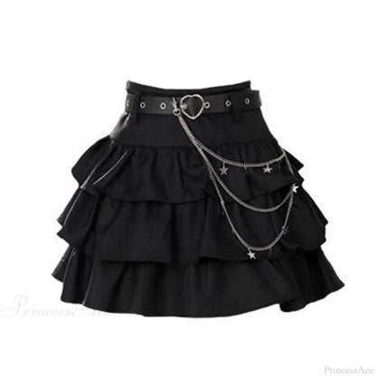 High Waist Cake Lace Vintage Skirt