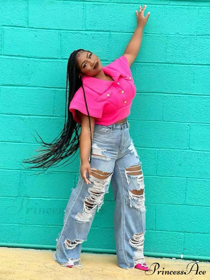 High Waist Graceful PU Pants