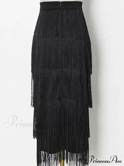 High Waisted Graceful Clashing Star Skirt