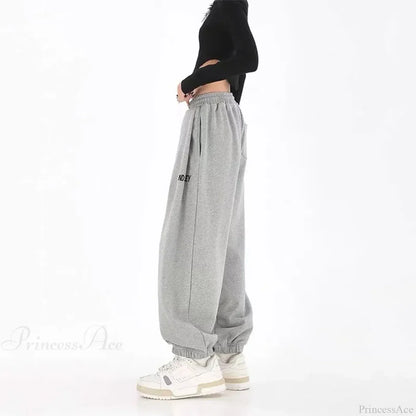 Hip Hop Letter Drawstring Jogging Pants
