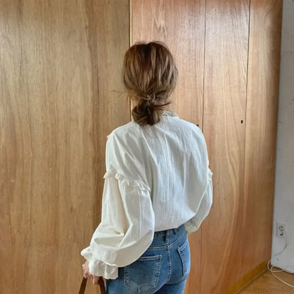 Hollow Out Elegant Casual Blouse Women Blouses