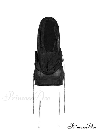 Hooded Cold Graceful Shoulder Crop Top