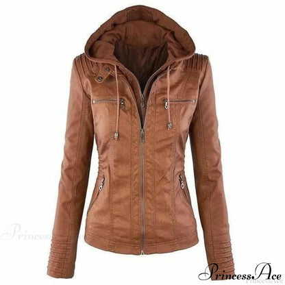 Hooded Leather Jacket