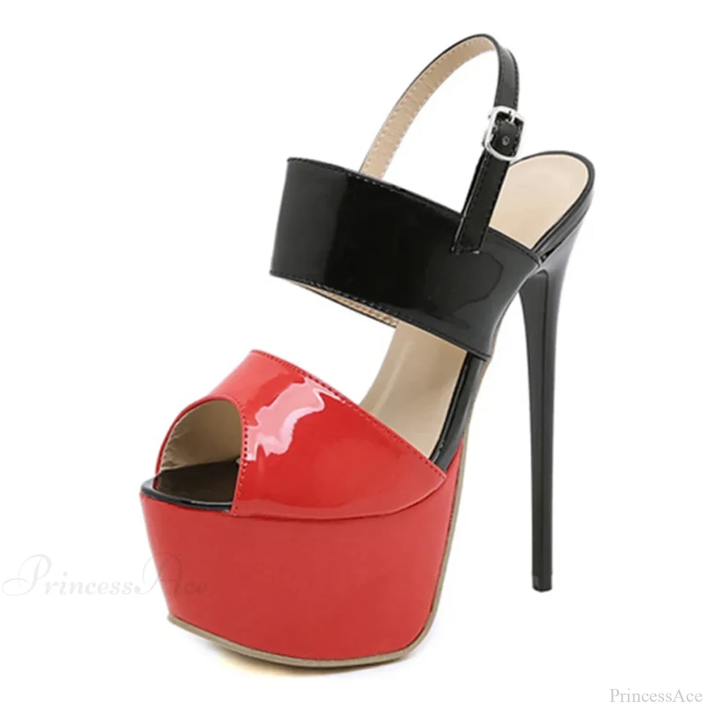 Hot-Sales Summer Sexy 17CM Sandals High-HeelsFashion Open-Toe Buckles Nightclub Party Black High Heel