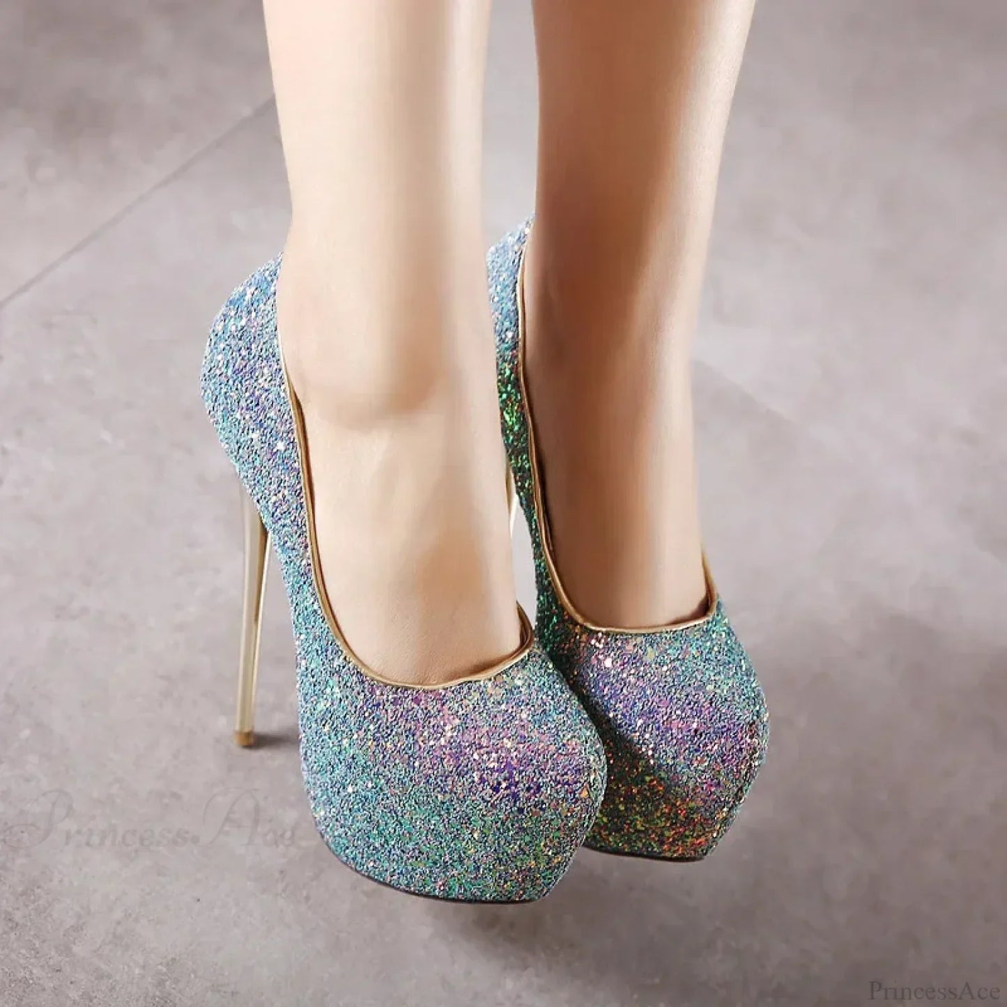 Hot Sexy Colorful Rivet Transparent Pvc Pumps Pointed ToeBuckle Strap Cover Heel Ladies Party High Heel