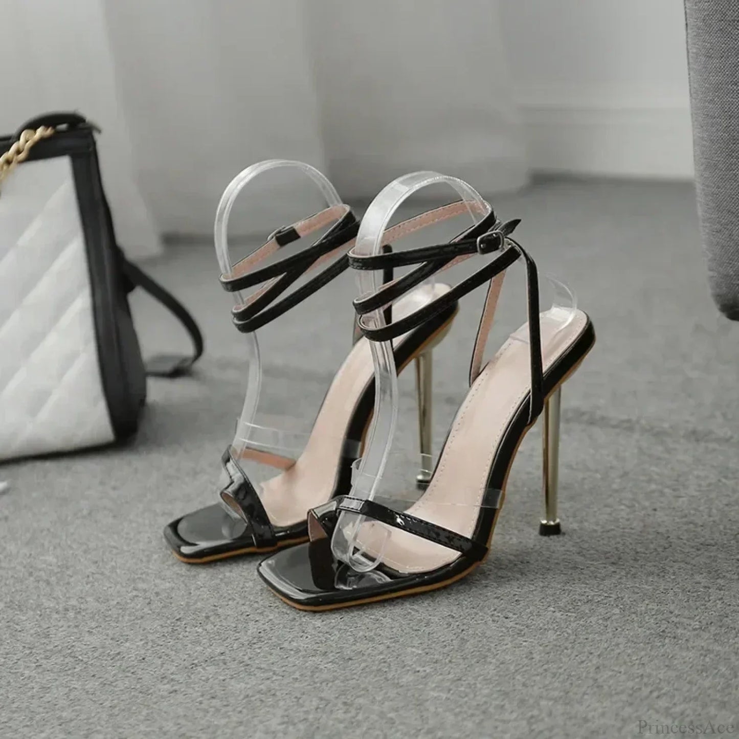 Hot Sexy Modern Boots Autumn Winter Patent Leather Elastic Over-the-Knee Slim Pointed Toe Zip Thigh High Heel