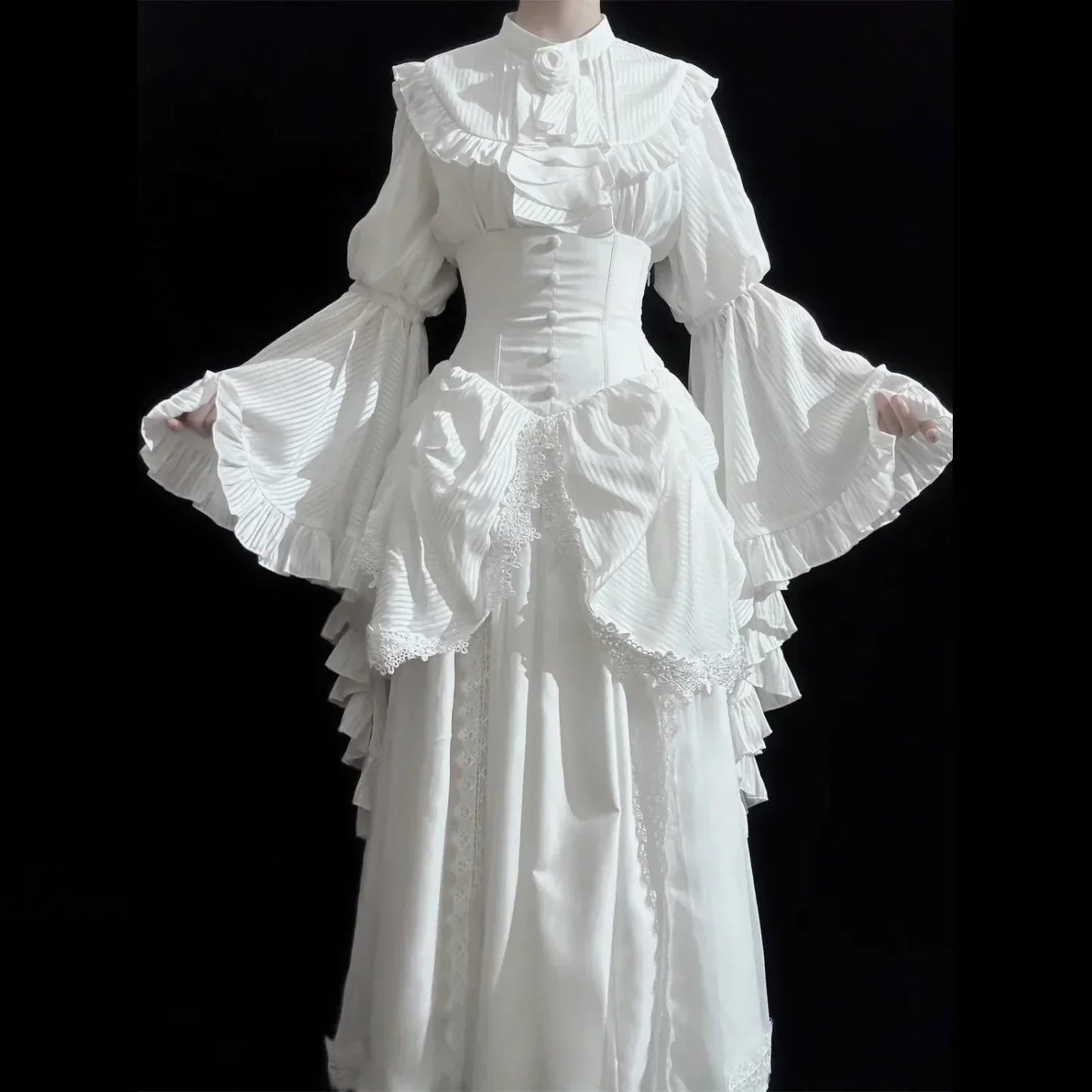 Ivory Frill Sleeve Blouse