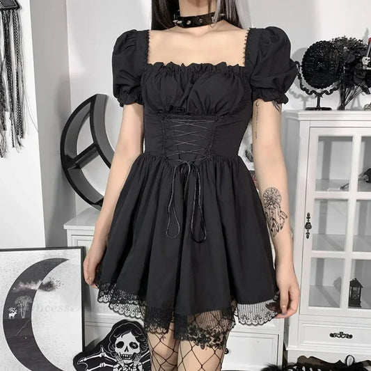 Ivory Lace Puff Small Dress