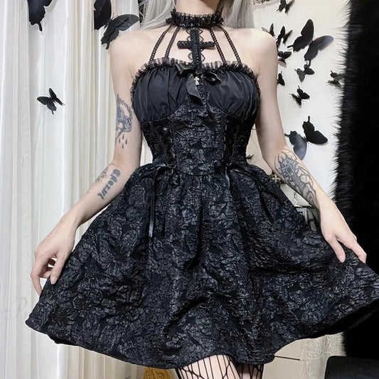 Jacquard Gathered Small Dress
