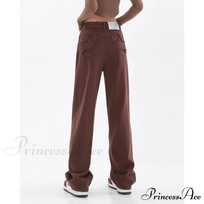 Khaki Wide Leg Jeans