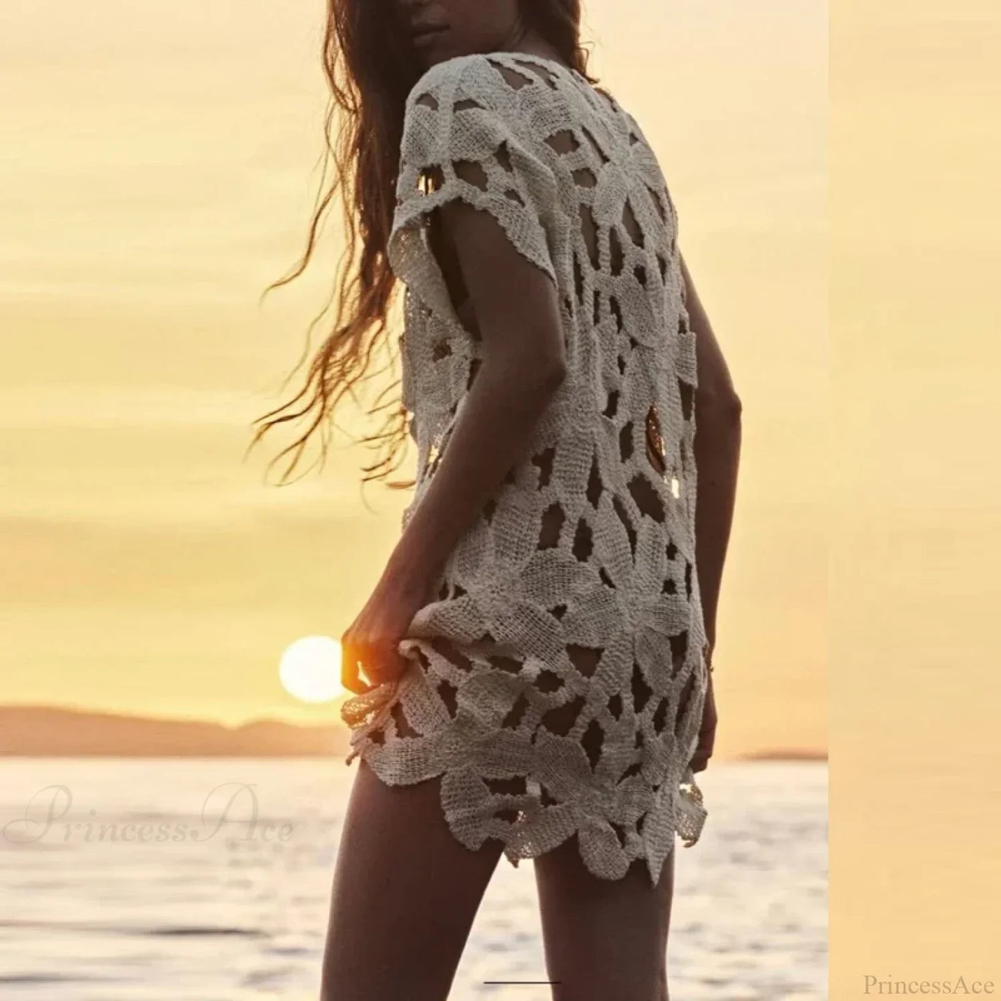 Vestido de playa de punto para cubrir el bikini