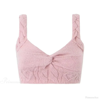 Knit Diamond Pink Cardigan