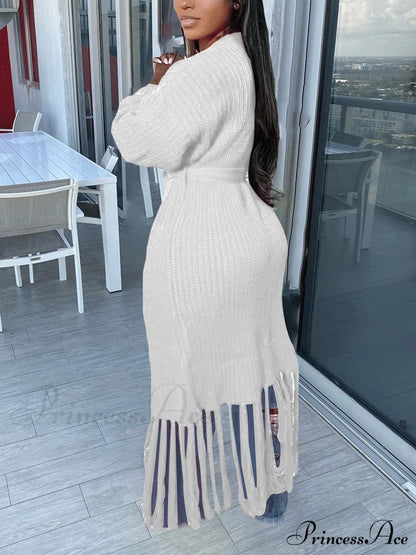 Knit Slit Graceful Turtleneck Sweaters