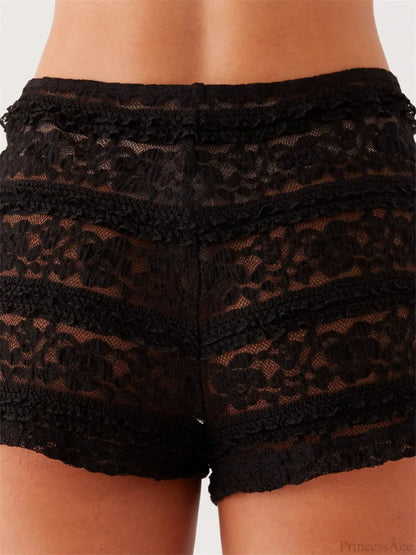 Lace FLower See-Through Bloomer Short