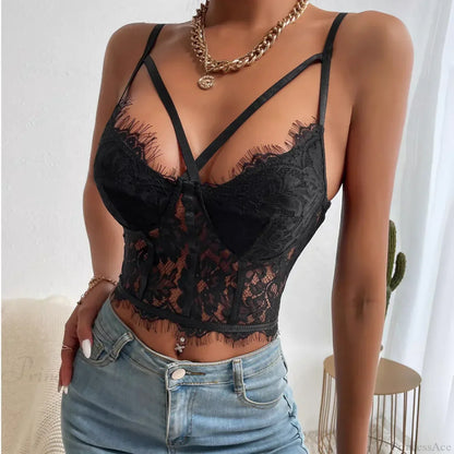 Lace Perspective Spice Girls Halter Corset Top