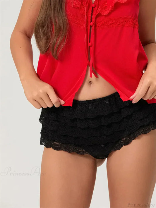 Lace Tiered Ruffle Lolita Short