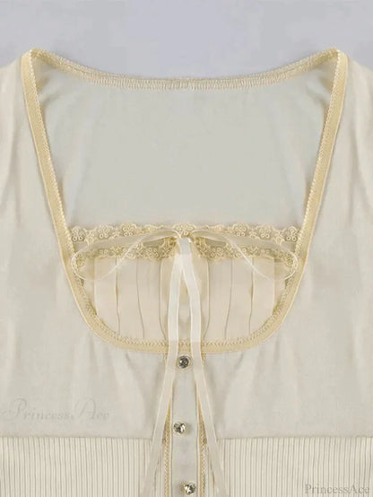 Lace Trim Padded Trendy Ribbed Crop Cami Top