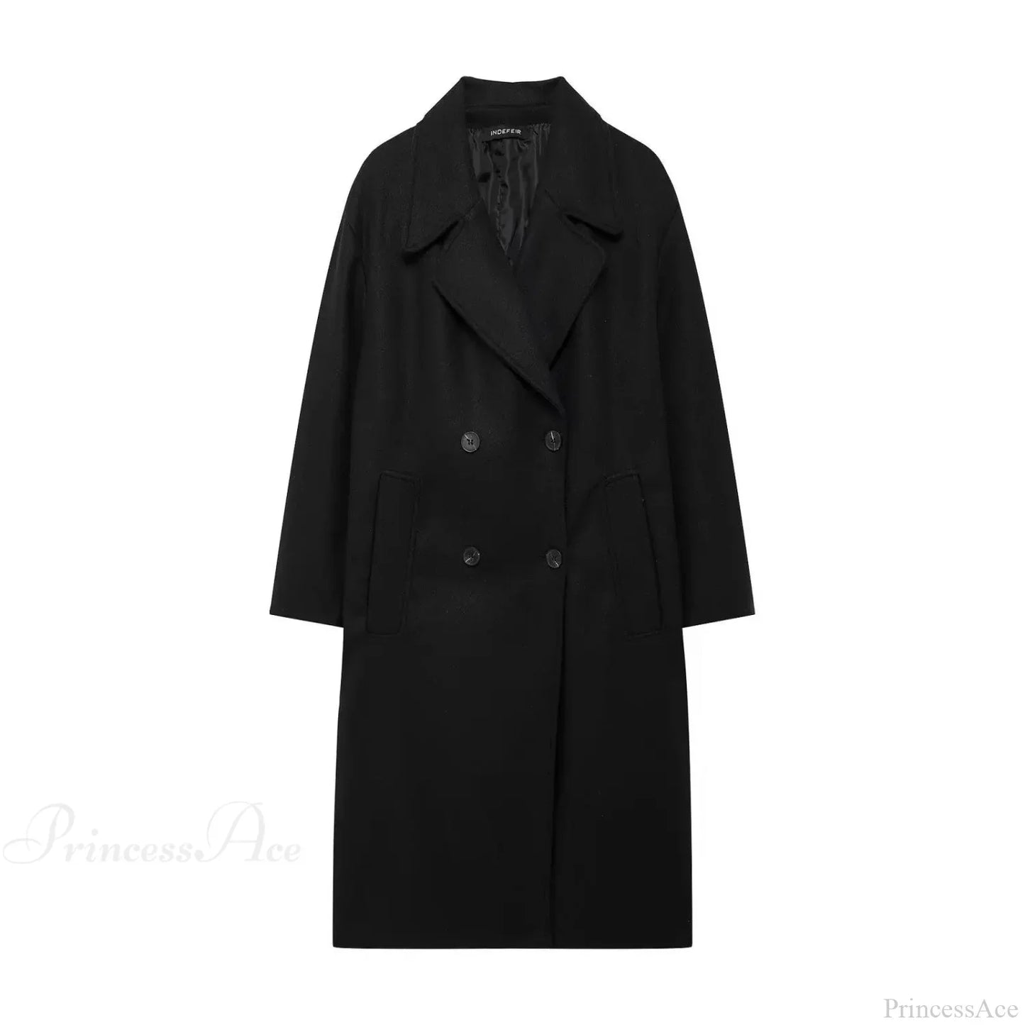 Lace-Up Mao Collar Big Lapel Overcoat