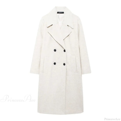 Lace-Up Mao Collar Big Lapel Overcoat