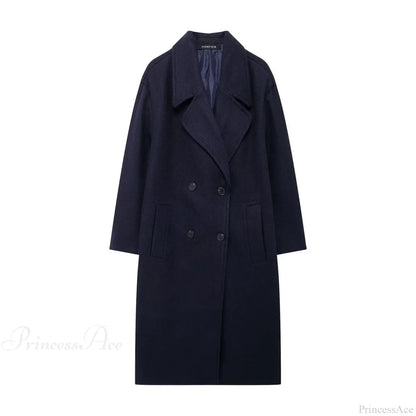 Lace-Up Mao Collar Big Lapel Overcoat