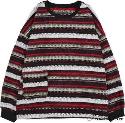 Ladies Autumn/Winter Retro Striped Sweater