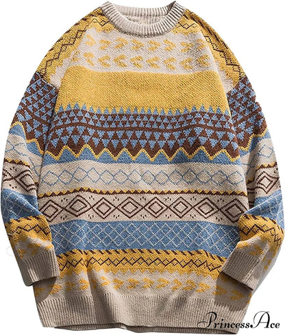 Ladies Autumn/Winter Retro Striped Sweater