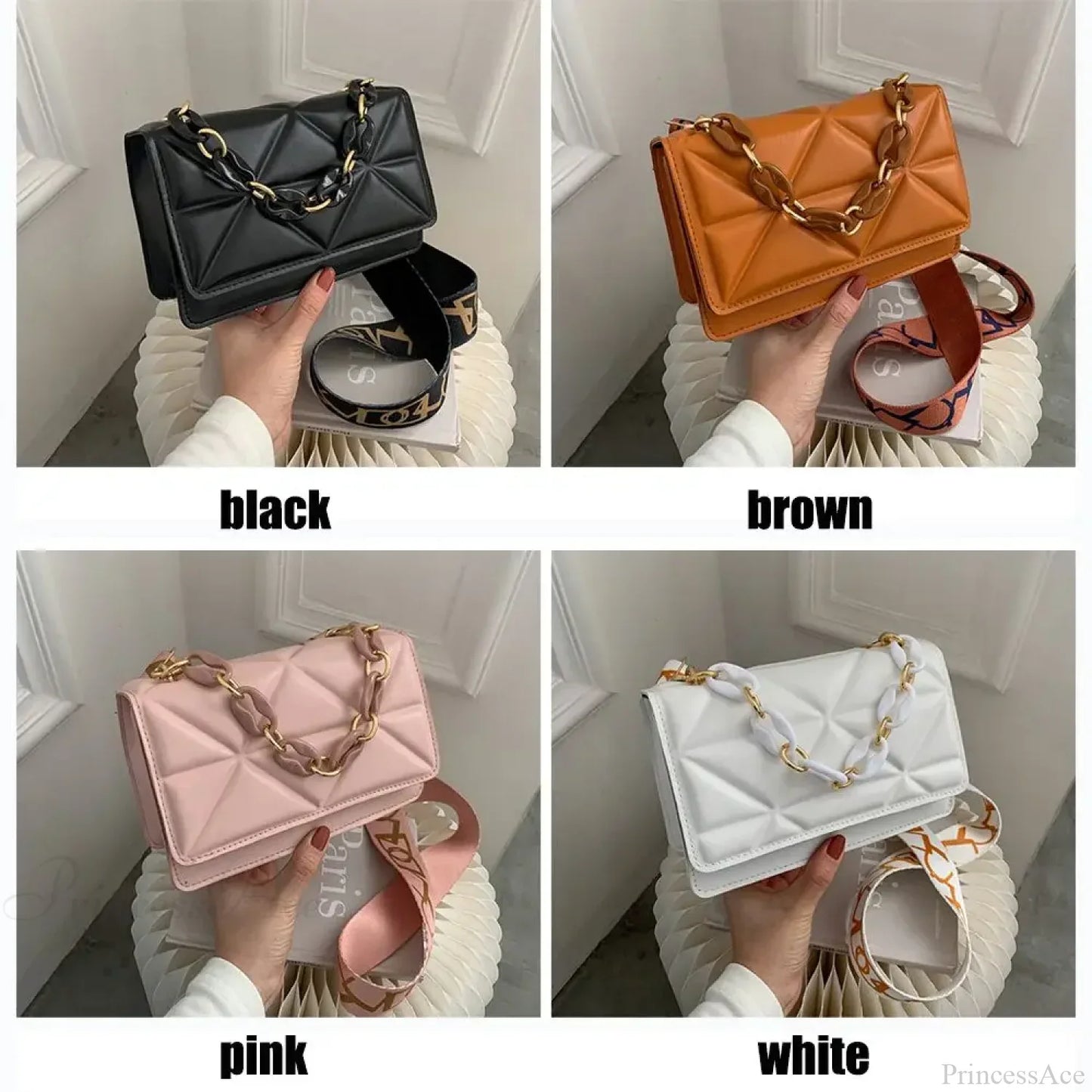 Large Capacity PU Leather Casual Crossbody