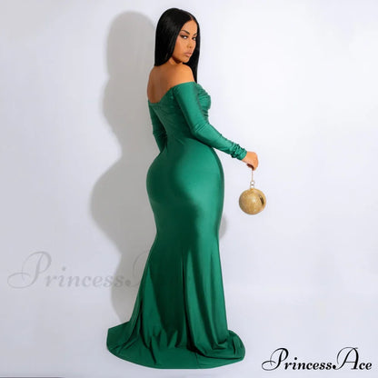 Larsa Formal Velvet Charming And Lace Mermaid Dress