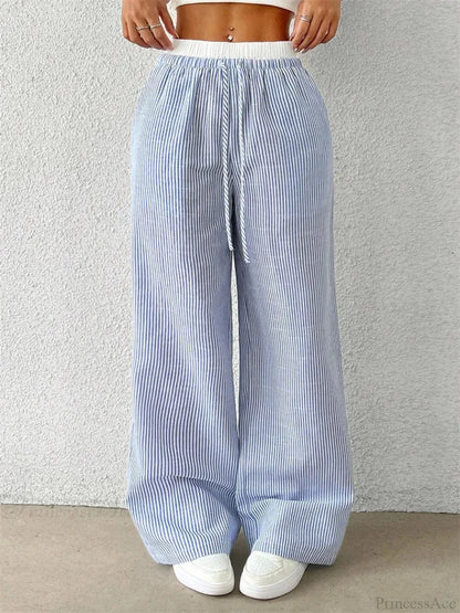 Leopard Drawstring Elastic Waist Loose Winter Pant